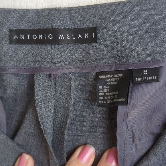 Antonio Melani Pant Suit Gray Size 8 - Picture 12 of 12